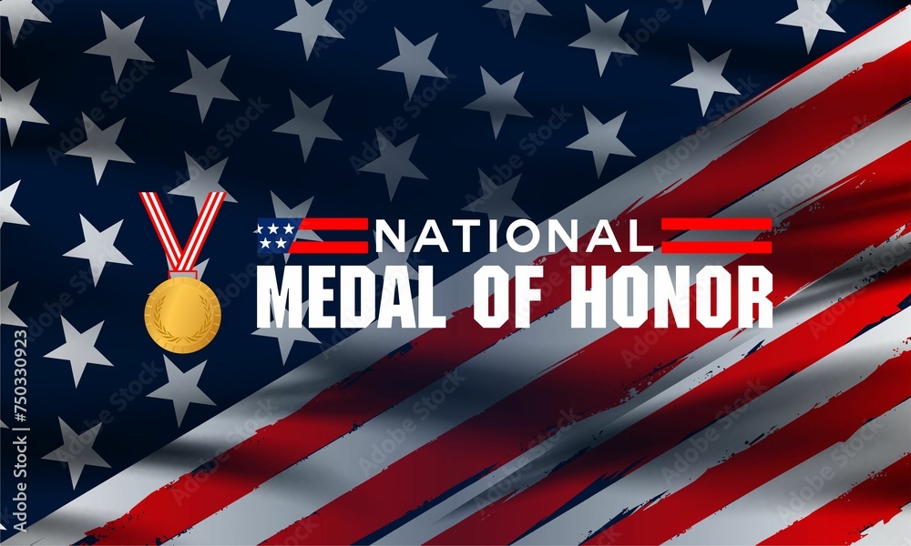 Happy National Medal Of Honor Day Background Vector Illustration Happy National Medal Of Honor Day Background Vector Illustration