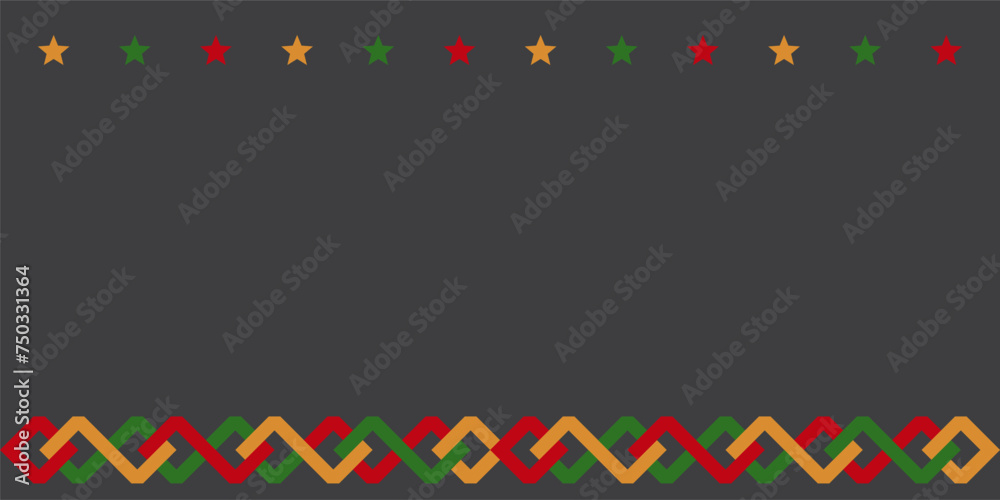 juneteenth banner with vintage border frame and stars. free copy space ...