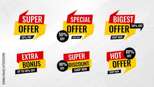 Sale Tag vector template. special offer, big sale, final sale, flash sale background. Discount Promotion marketing poster design for web and Social.