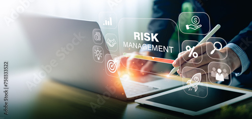 Risk management is the process of identifying, assessing, and mitigating risks to minimize future occurrences, ensuring organizational readiness and stability amidst unforeseen challenges. photo