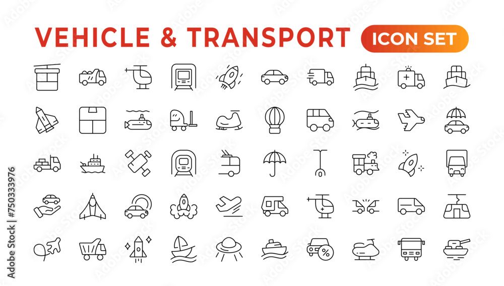 Transport, vehicle, and delivery elements - minimal thin-line web icon set. Outline icons collection. auto, bike, scooter, bulldozer, bus, cable, car, helicopter. Transport, vehicle, and delivery elements - minimal thin-line web icon set. Outline icons collection. auto, bike, scooter, bulldozer, bus, cable, car, helicopter.