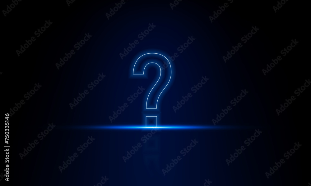 Abstract question mark Door open Light of technology background Hitech vector design. Abstract question mark Door open Light of technology background Hitech vector design.