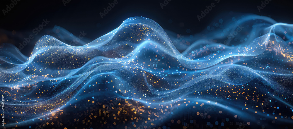Abstract fractal background for graphics use. Created with AI - obrazy, fototapety, plakaty 