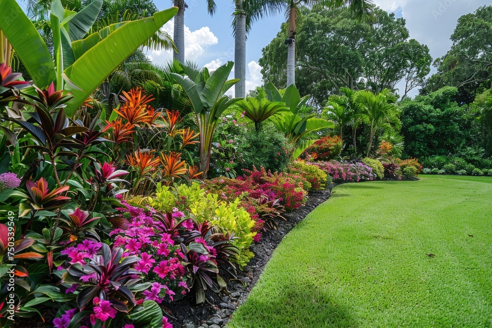 Beautiful landscaping with beautiful plants and flowers.