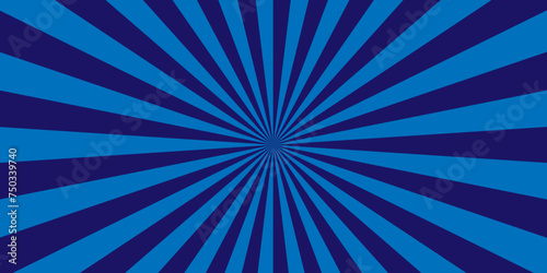 Background blue sunburst ray bright light vector stripes geometric wallpaper design.
