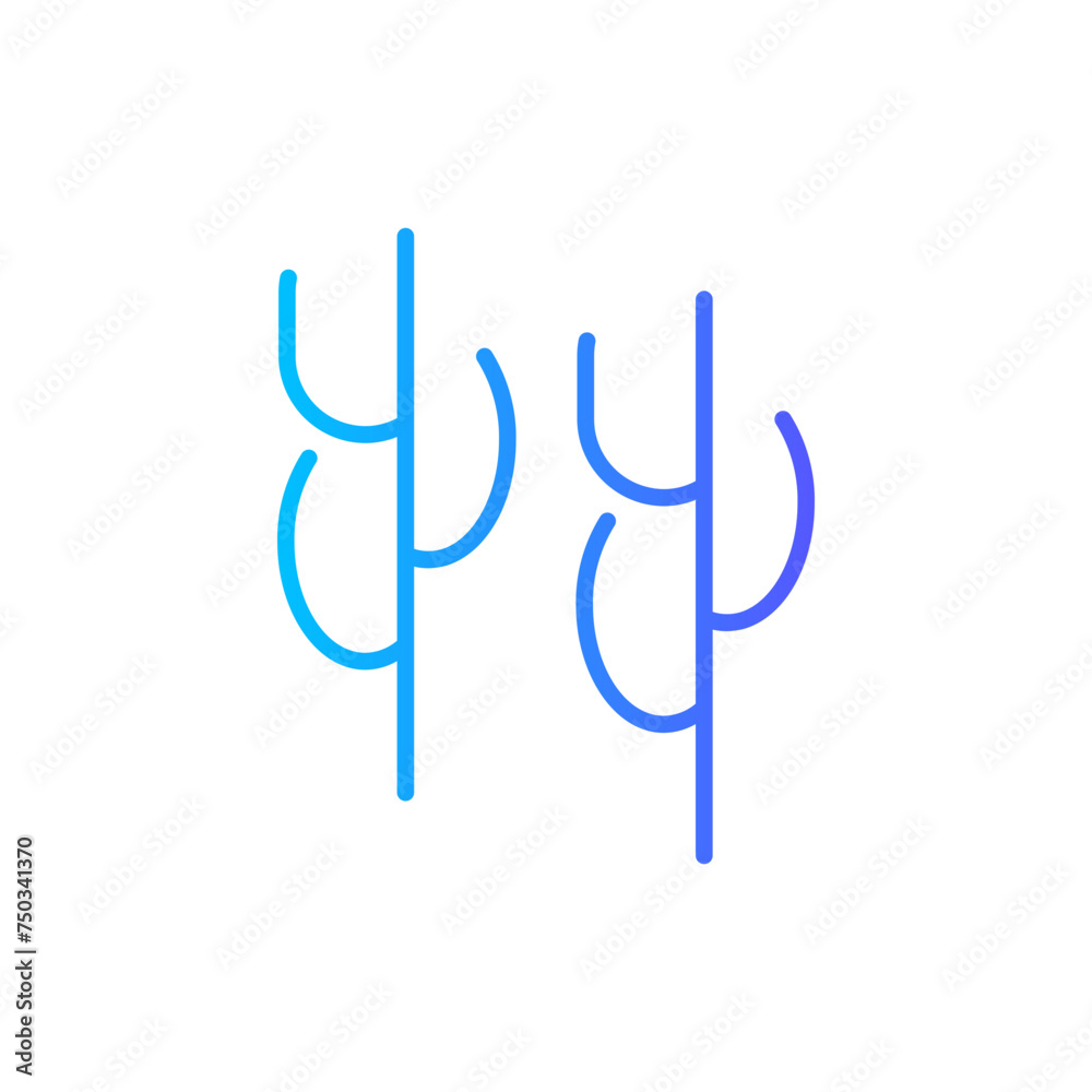 Obraz premium cactus gradient icon