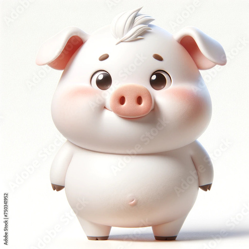 pig isolated on white