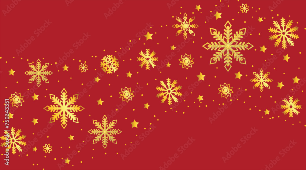 Golden snowflakes design Golden snowflakes design