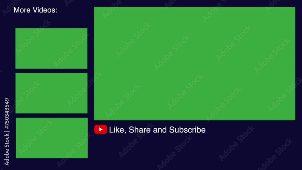 Youtube video Ending screen Green Screen video templet