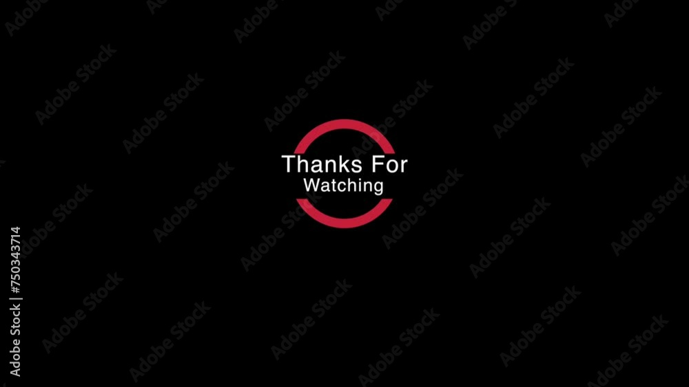 Thanks for watching graphic animation templet