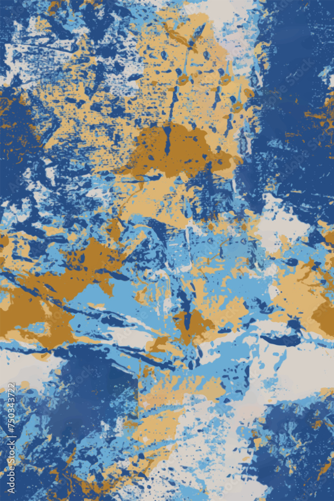 Blue yellow brush spray modern carpet pattern Blue yellow brush spray modern carpet pattern