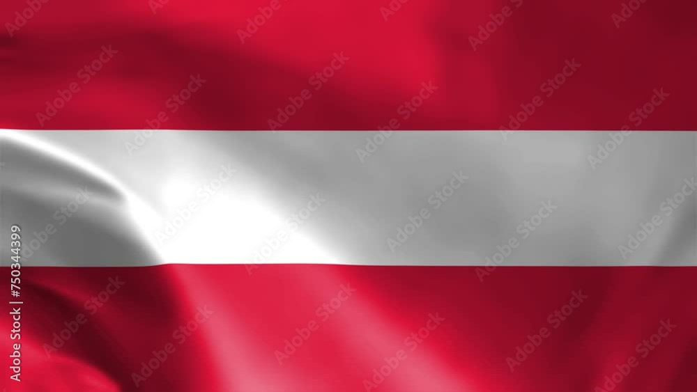 Austrian Flag Seamless Smooth Waving Animation. Wonderful flag of Austria with Folds. Symbol of the Austrian Republic. Flag background. Loop animation, 3D render, 4k resolution Austrian Flag Seamless Smooth Waving Animation. Wonderful flag of Austria with Folds. Symbol of the Austrian Republic. Flag background. Loop animation, 3D render, 4k resolution