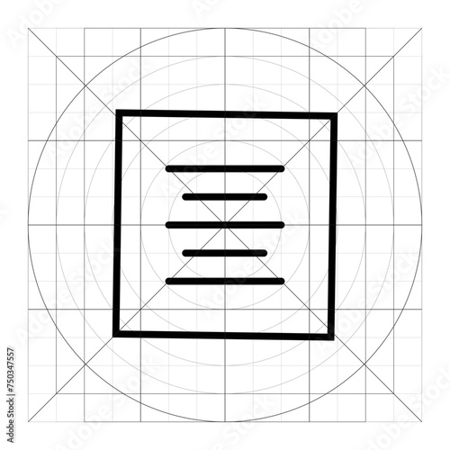 align center line icon