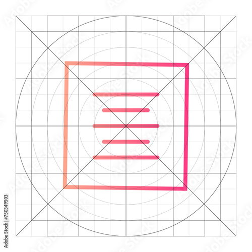 align center gradient icon