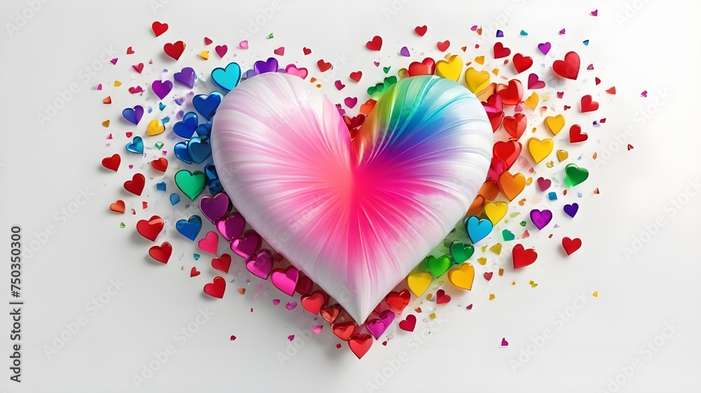 Rainbow Valentine heart isolated on a transparent background Rainbow Valentine heart isolated on a transparent background