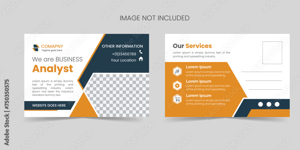 Corporate vector business post card design template Corporate vector business post card design template