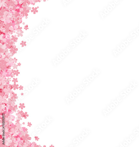 桜の花の左フレーム © 時々雨