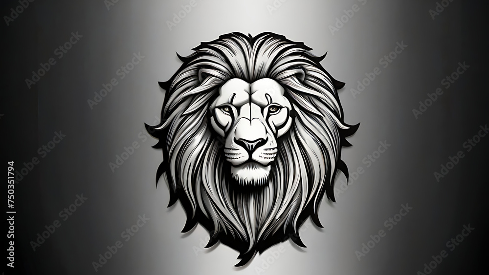 Lion Head Logo Vector Template Illustration Graphic Design