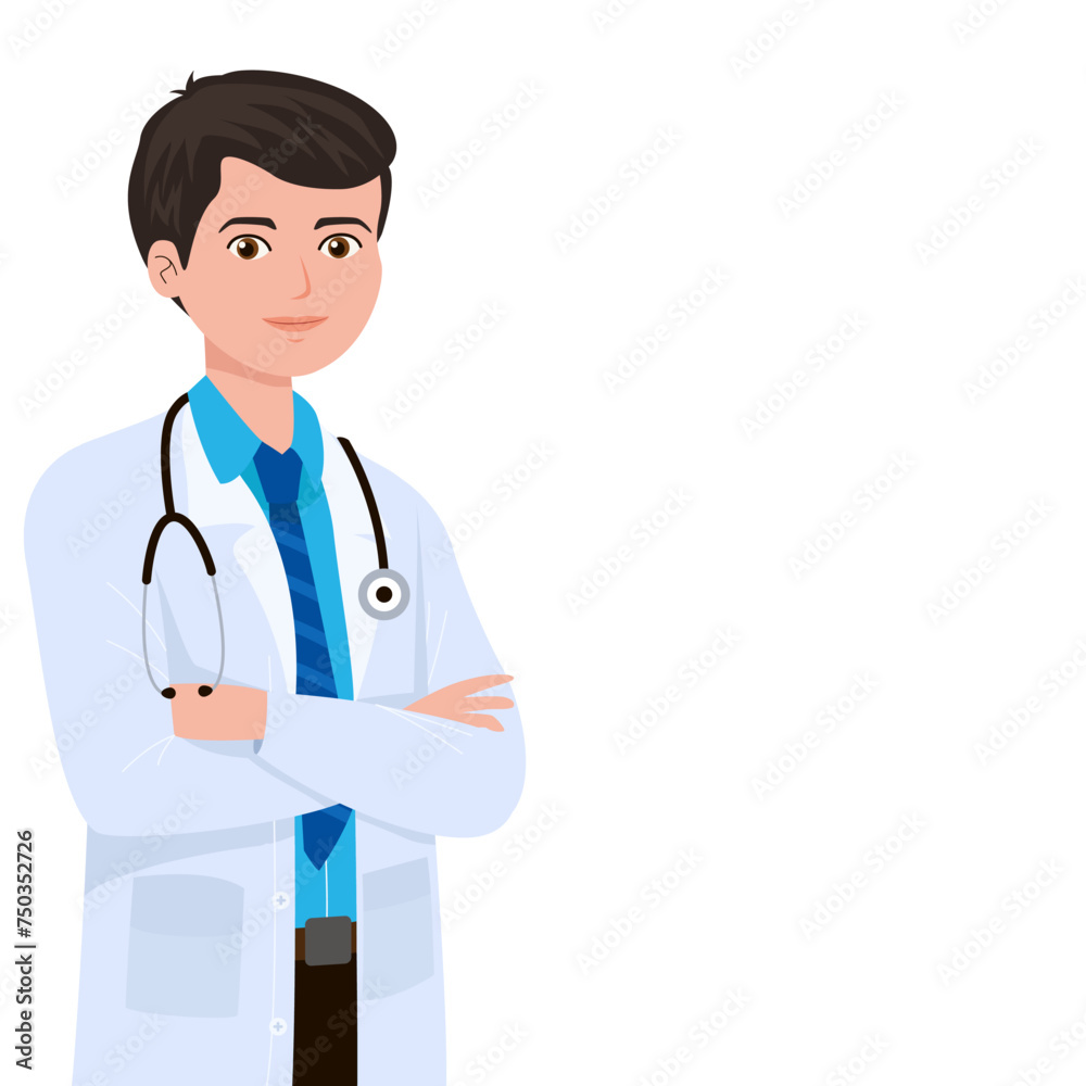 Doctor with white background. vector illustration Doctor with white background. vector illustration