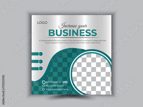 Modern Business social media post square flyer Digital marketing banner template.
 photo