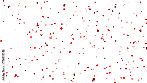 A Touch of Luxury: Introduce a touch of elegance to any occasion with this stunning 3D illustration. Glossy red confetti falls gently, evoking sophistication and a timeless sense of celebration. 