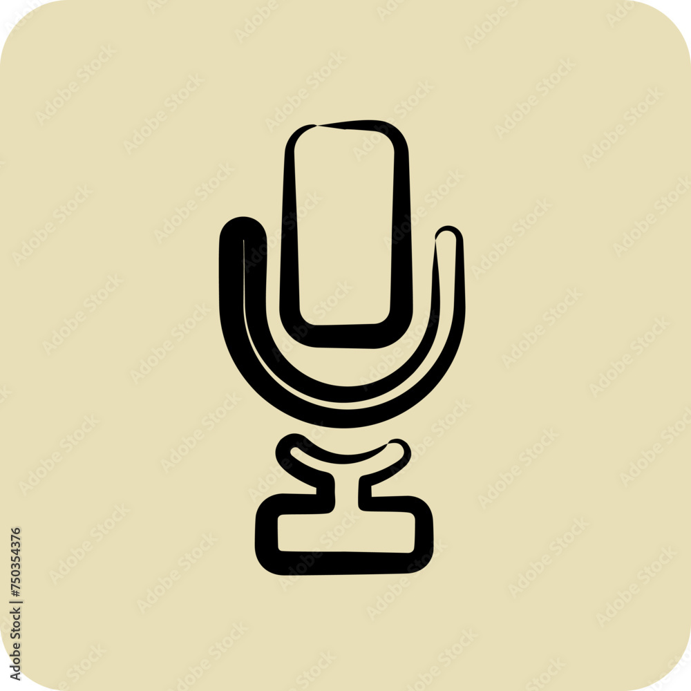 Icon Singing. suitable for education symbol. hand drawn style. simple design editable. design template Icon Singing. suitable for education symbol. hand drawn style. simple design editable. design template