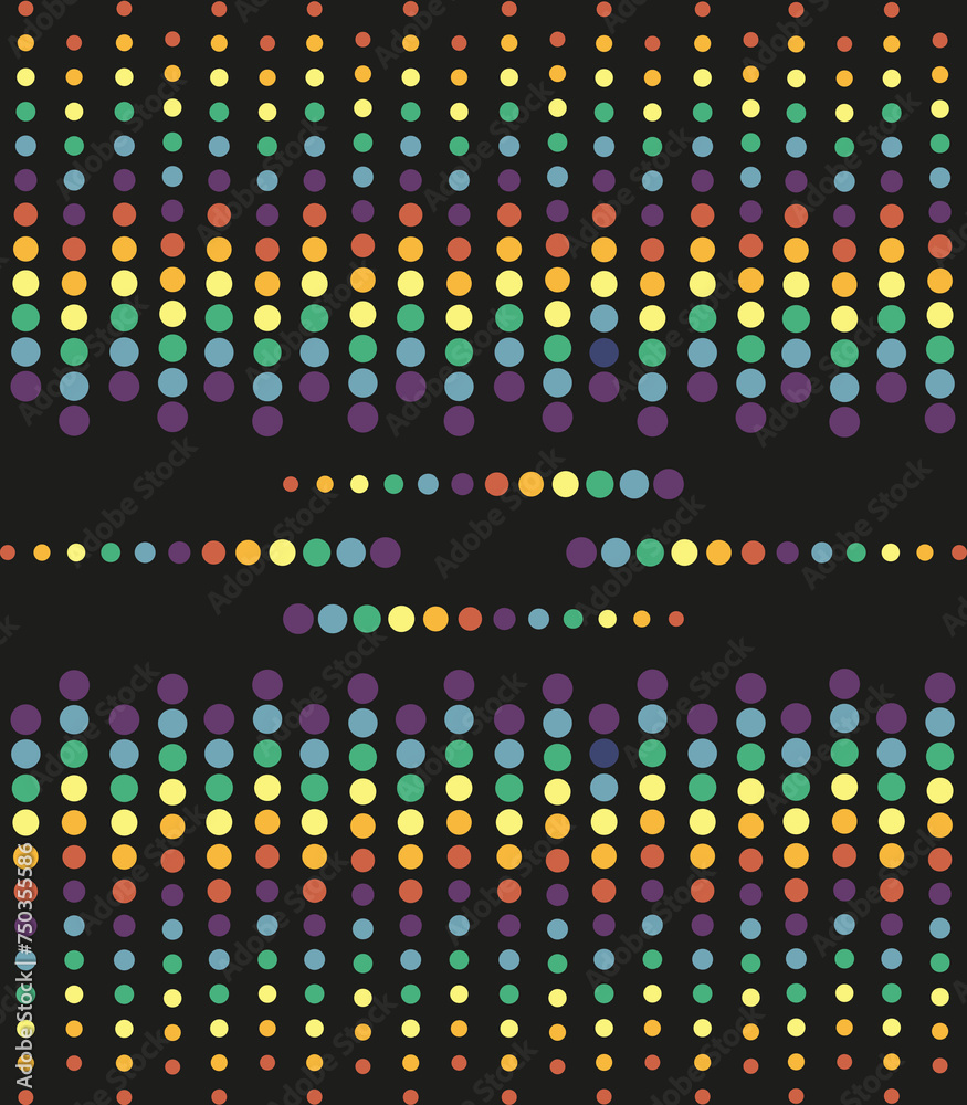 Rainbow Modern design t-shirt print and notebook cover with colorful Circles. Trendy lgbtq+ Geometric background isolated black. Card cover template with colored dots. Vector illustration. Rainbow Modern design t-shirt print and notebook cover with colorful Circles. Trendy lgbtq+ Geometric background isolated black. Card cover template with colored dots. Vector illustration.