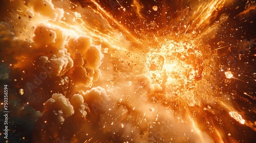 A powerful explosion of fuel occurred on the spacecraft, depressurizing the spacecraft. photo