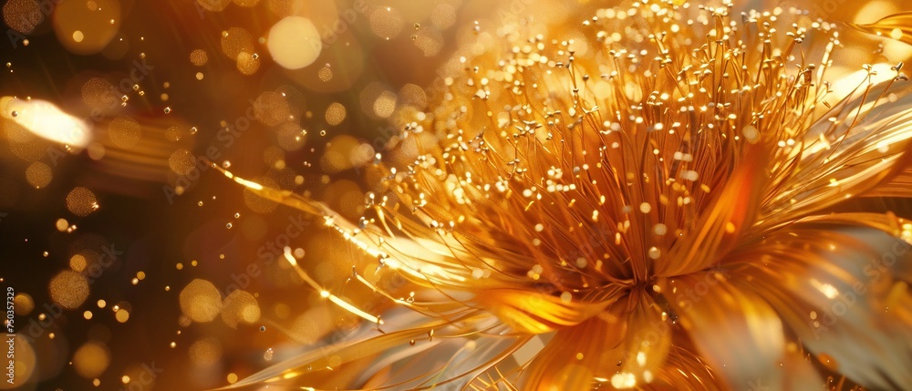 Gilded Grace: Milk thistle flowers gilded with golden particles, embodying grace and sophistication. Gilded Grace: Milk thistle flowers gilded with golden particles, embodying grace and sophistication.