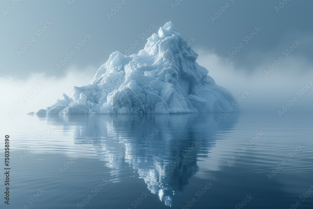 An iceberg or ice mountain is a large piece of freshwater ice that has broken off a glacier or an ice shelf and is floating freely in open water.