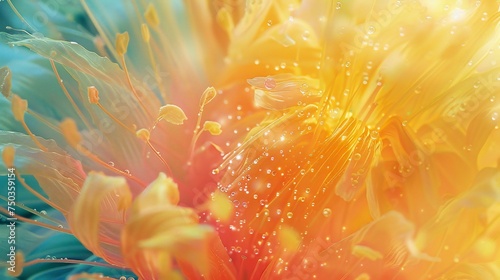 Liquid Luminescence: Milk thistle petals captured in extreme macro, radiating a soft glow like liquid moonlight. photo