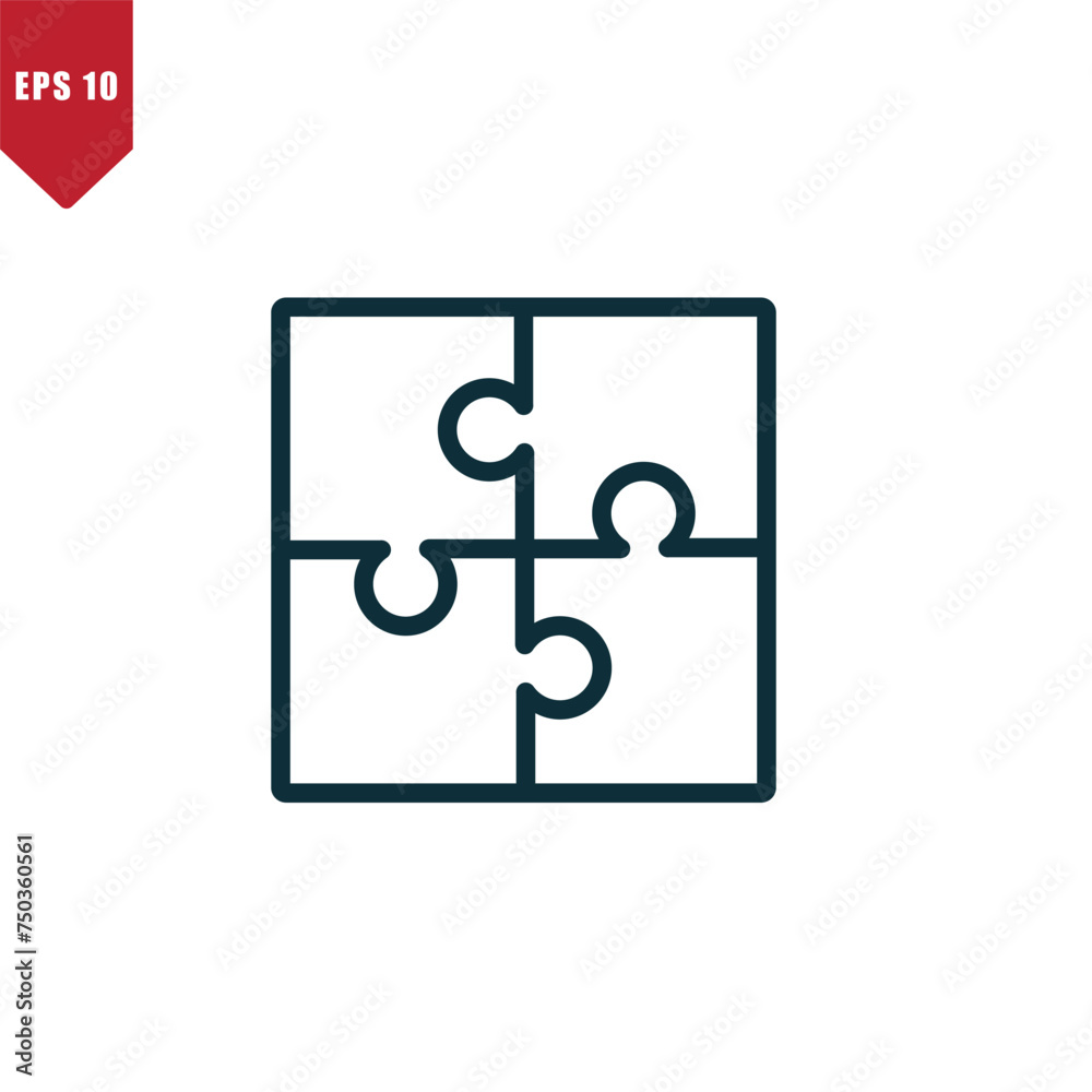 Puzzle icon vector flat style best seller Puzzle icon vector flat style best seller