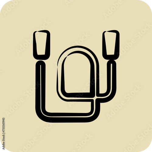 Icon Jump Ropes. suitable for Healthy symbol. hand drawn style. simple design editable. design template