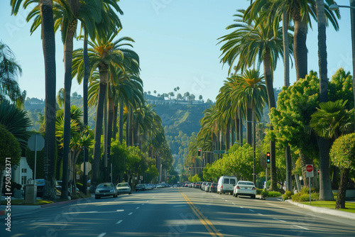 Palm Trees in Beverly Hills, California  © rouda100
