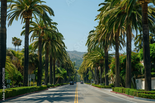 Palm Trees in Beverly Hills, California 