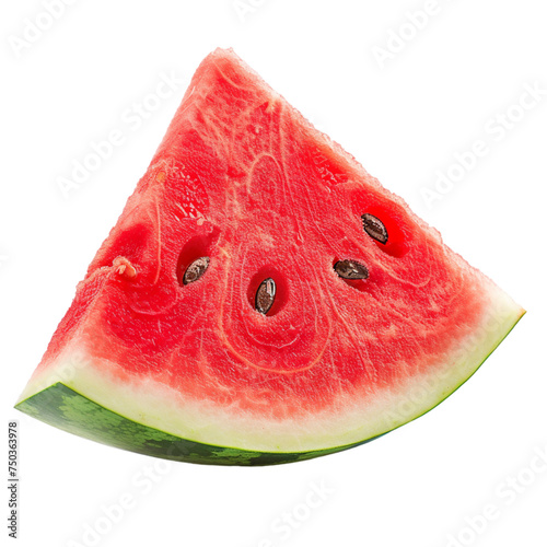 slice of watermelon isolated white background, png file