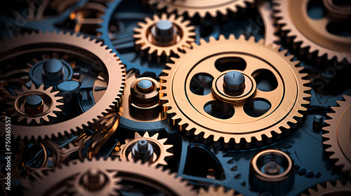 Gear background showing seamless operation of mechanical precision and advanced manufacturing technology