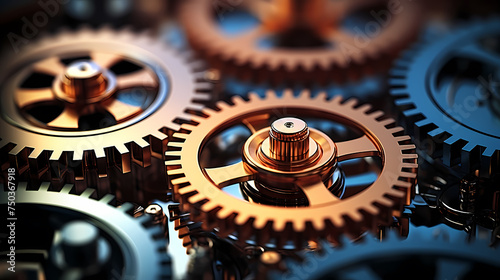 Gear background showing seamless operation of mechanical precision and advanced manufacturing technology