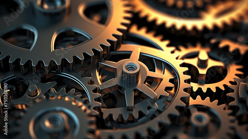 Gear background showing seamless operation of mechanical precision and advanced manufacturing technology