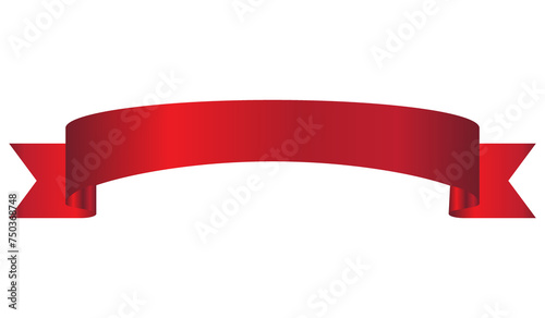 Red Banner Ribbon. Banner PNG  isolated on a transparent background