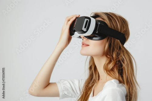 VR navigation Mixed Reality Headset. Virtual Reality Goggles for Scene. Augmented reality 3D Glasses Digital Exploration . 3D Future Technology Prompt Gadget and Perspective Wearable Equipment