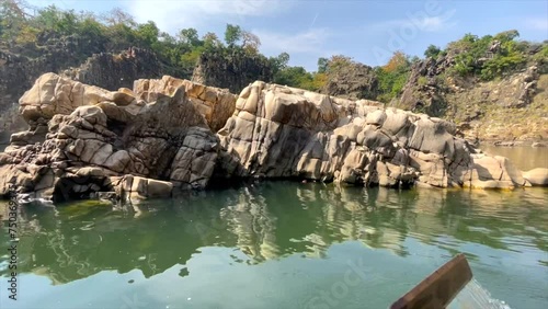 A shot of Bhedaghat Boating Point in Jabalpur, Madhya Pradesh, India 
 photo