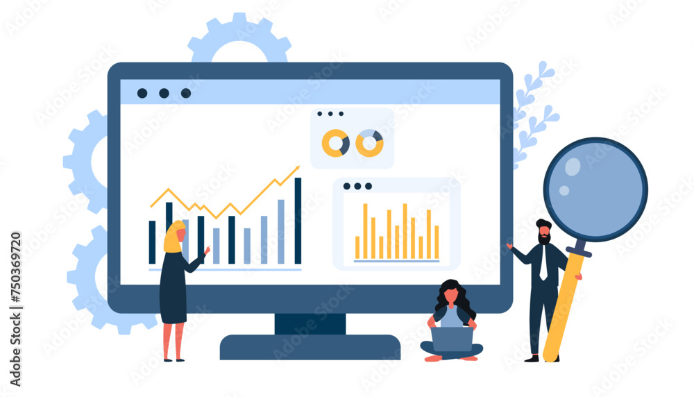 businessman looking at a computer monitor data analysis on a monitor graph dashboard statistics and data analysis concept,v businessman looking at a computer monitor data analysis on a monitor graph dashboard statistics and data analysis concept,v