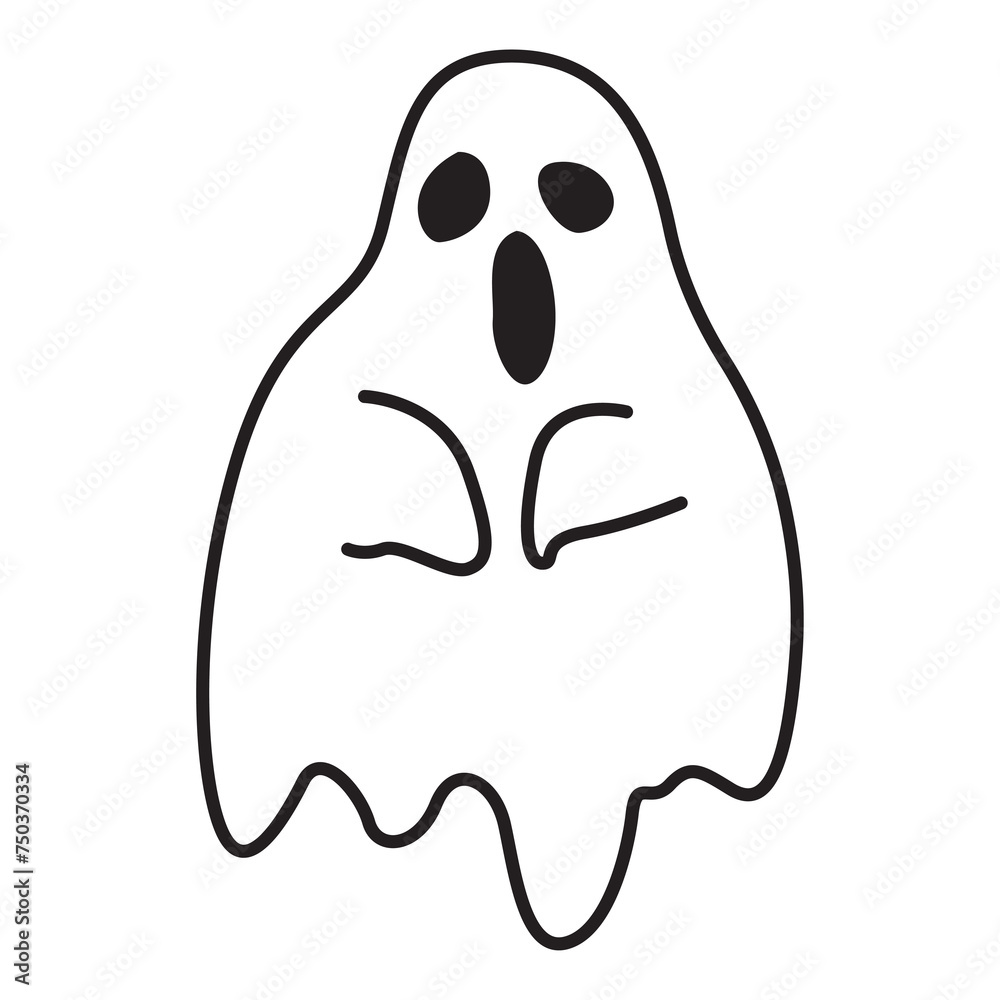ghost doodle icon transparent background ghost doodle icon transparent background