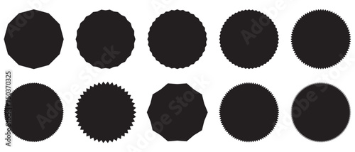 Sale sticker, price tag, quality mark , starburst, sunburst badges set . Design elements. Flat vector illustration isolated on white background in eps 10. photo