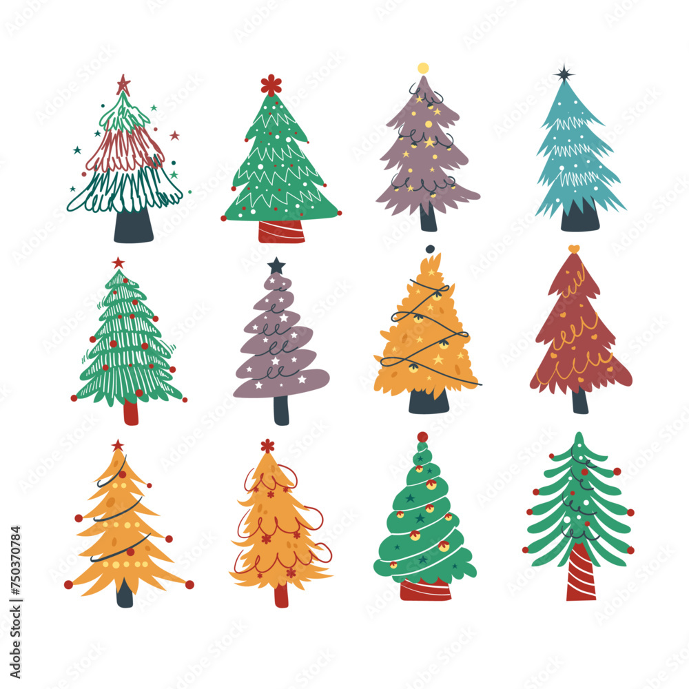 Obraz premium Christmas Decorated Pine Tree