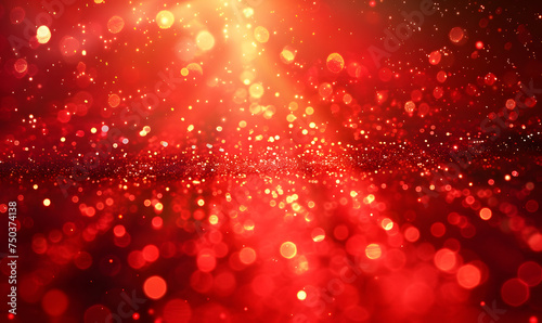 a red background with red lights and sparkles, Generative AI 