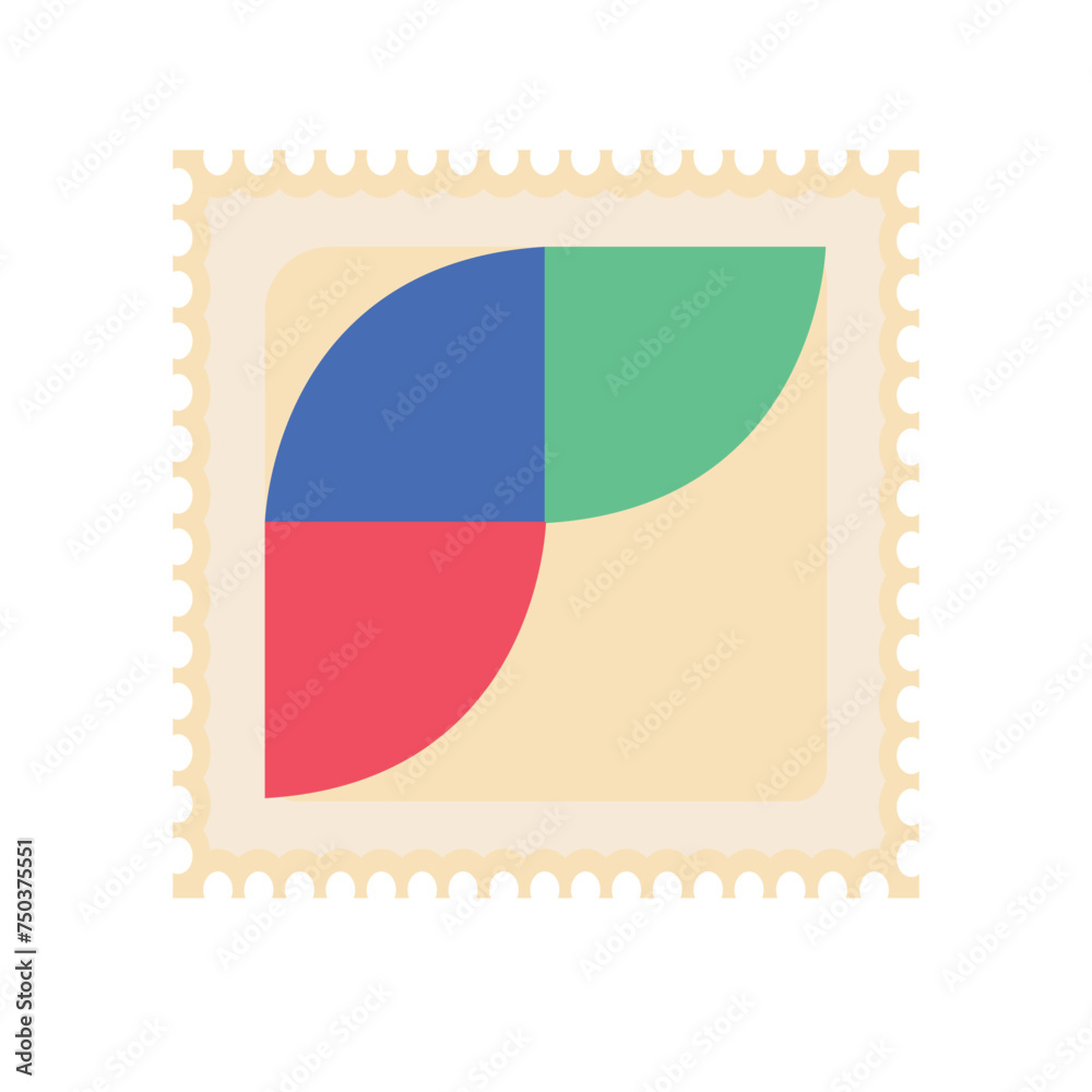 Geometric Postcard Element Geometric Postcard Element