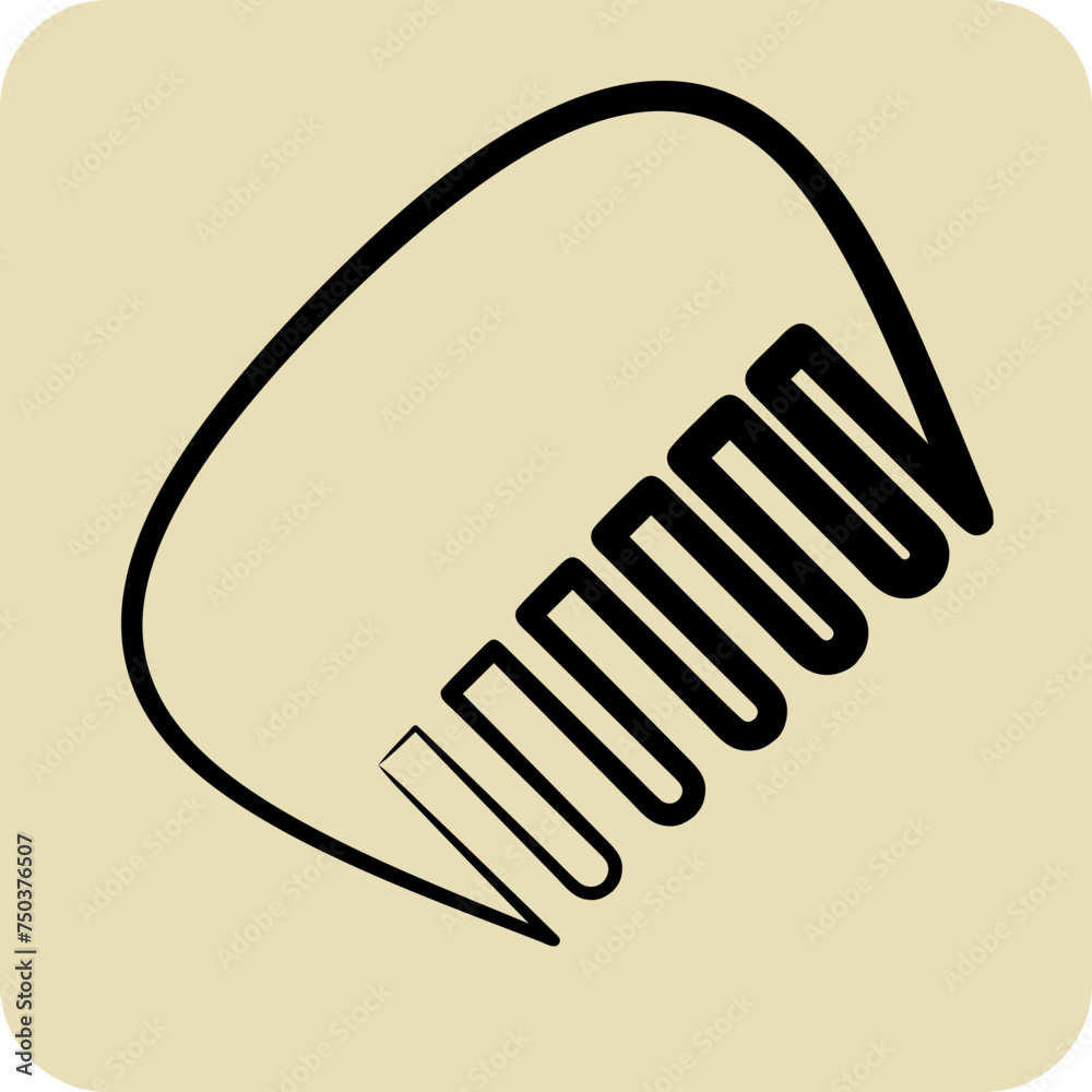 Icon Comb. suitable for Barbershop symbol. hand drawn style. simple design editable. design template vector. simple illustration Icon Comb. suitable for Barbershop symbol. hand drawn style. simple design editable. design template vector. simple illustration