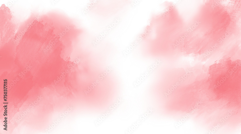 Water color, pink, white background, used as a background in the wedding and other tasks.